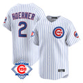 Chicago Cubs #2 Nico Hoerner Player White CONTON 150th Anniversary Limited Home Game Stitched Jerseys