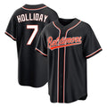 Baltimore Orioles #7 Jackson Holliday Player Black CONTON Out Home Game Stitched Jerseys