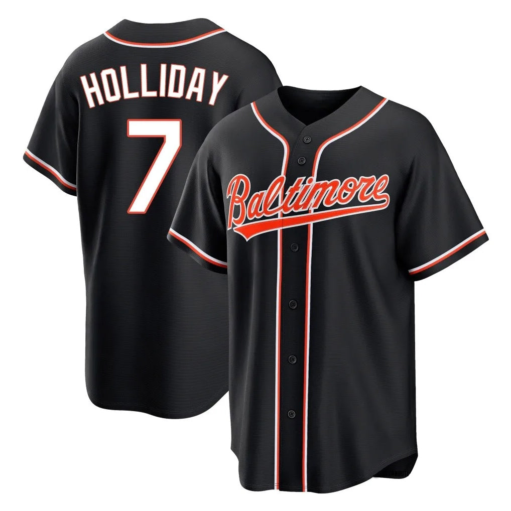 Baltimore Orioles #7 Jackson Holliday Player Black CONTON Out Home Game Stitched Jerseys