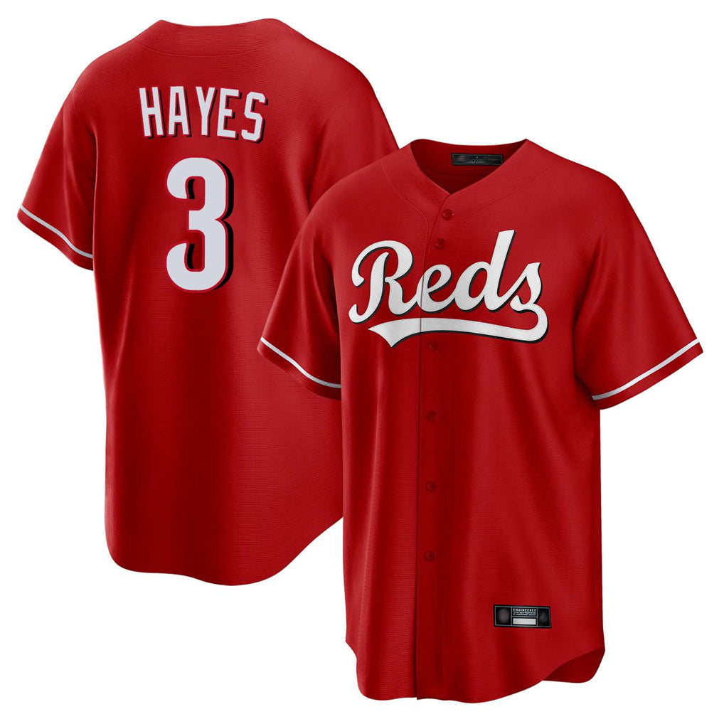 Cincinnati Reds #3 Ke'Bryan Hayes Player Red CONTON Home Game Stitched Jerseys