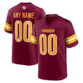 Custom W.Commanders Burgundy CONTON Game Player Jersey