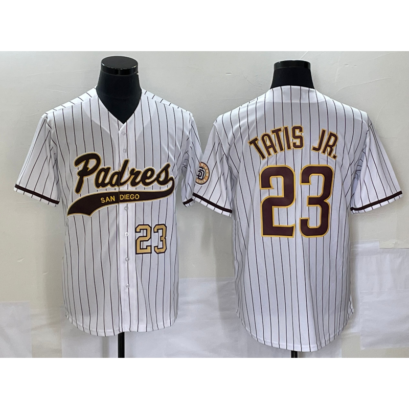 San Diego Padres #23 Fernando Tatis Jr Number White CONTON NEW 2023 Cool Base Stitched Jersey
