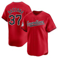 Cleveland Guardians #37 Travis Bazzana Player Red CONTON Limited Home Stitched Jerseys