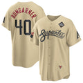 Arizona Diamondbacks #40 Madison Bumgarner Gold CONTON 2023 World Series City Connect Cool Base Stitched Jersey