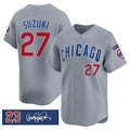 Chicago Cubs #27 Seiya Suzuki Gray CONTON 'Ryne Sandberg Tribute' Vapor Limited V3 Stitched Jersey