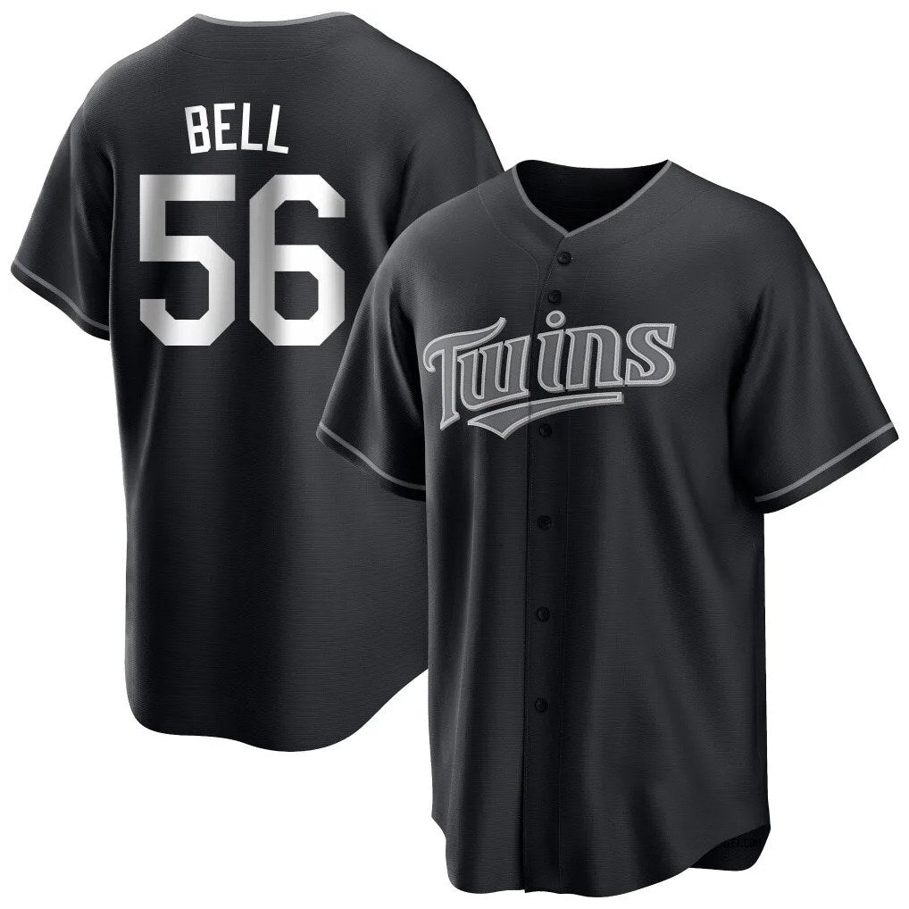 Minnesota Twins #56 Josh Bell Player Black CONTONHome Game Stitched Jerseys