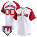 Custom Boston Red Sox 2024 Spring Training Patch Vapor Premier Limited Jersey ¨C  White Red CONTON