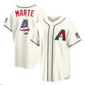 Arizona Diamondbacks #4 Ketel Marte Player Cream CONTON USA 250 Fourth of July Home Game Stitched Jerseys