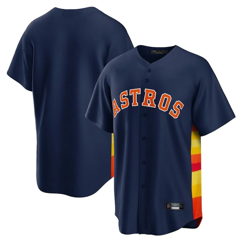 Houston Astros Blank Player Navy CONTON Home Game Stitched Jerseys