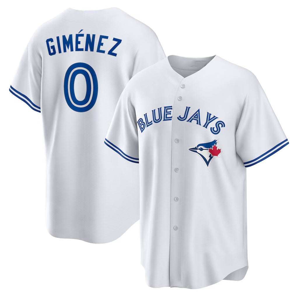 Toronto Blue Jays #0 Andres Gimenez White CONTON Home Replica Jersey