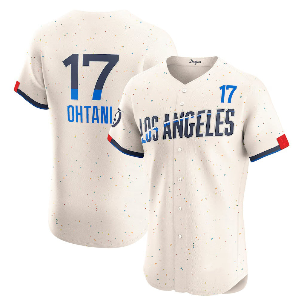 Los Angeles Dodgers #17 Shohei Ohtani Cream CONTON City Connect Elite Jersey