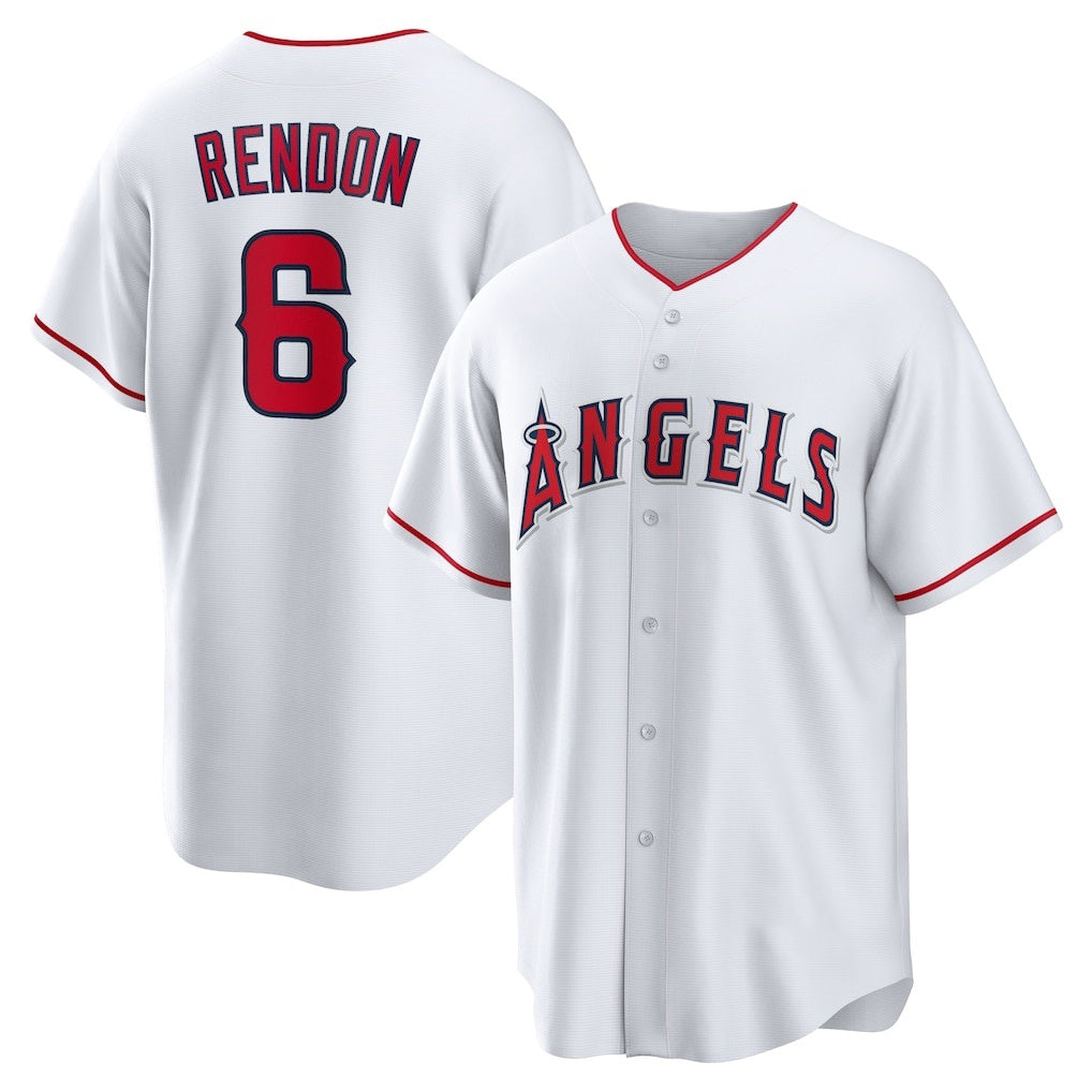 Los Angeles Angels #6 Anthony Rendon White CONTON Home Replica Player Name Jersey