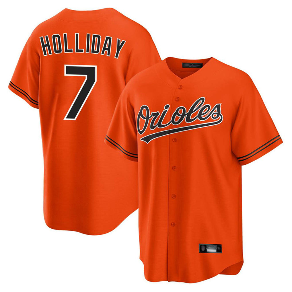 Baltimore Orioles #7 Jackson Holliday Player Orange CONTON Home Game Stitched Jerseys