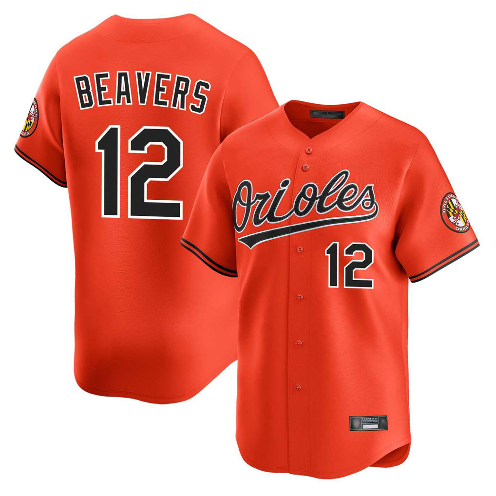 Baltimore Orioles #12 Dylan Beavers Player Orange CONTON Limited Home Game Stitched Jerseys