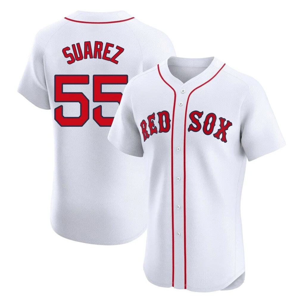 Boston Red Sox #55 Ranger Suarez Player White CONTON Limited Elite Home Game Stitched Jerseys1