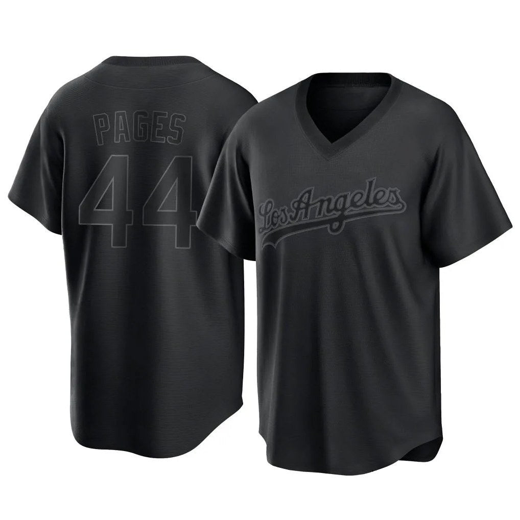 Los Angeles Dodgers #44 Andy Pages Player Black CONTON Pitch Fashion T-shirt Stitched Jerseys