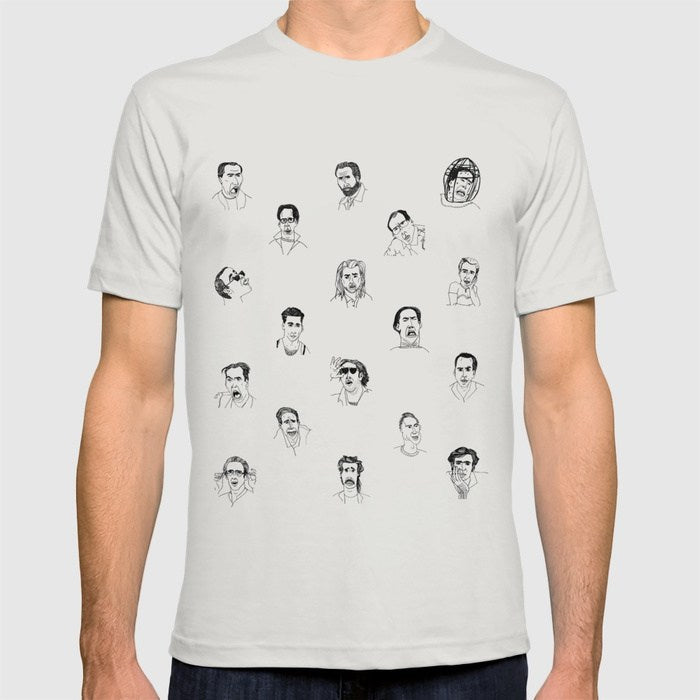 Portraits, Crew Neck, Baggy, Summer, Casual, Tshirts