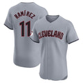 Cleveland Guardians #11 Jose Ramirez Player Gray CONTON Road Limited Elite Home Stitched Jerseys