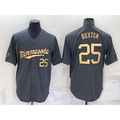 Minnesota Twins #25 Byron Buxton Number Grey CONTON 2022 All Star Stitched Cool Base Jersey