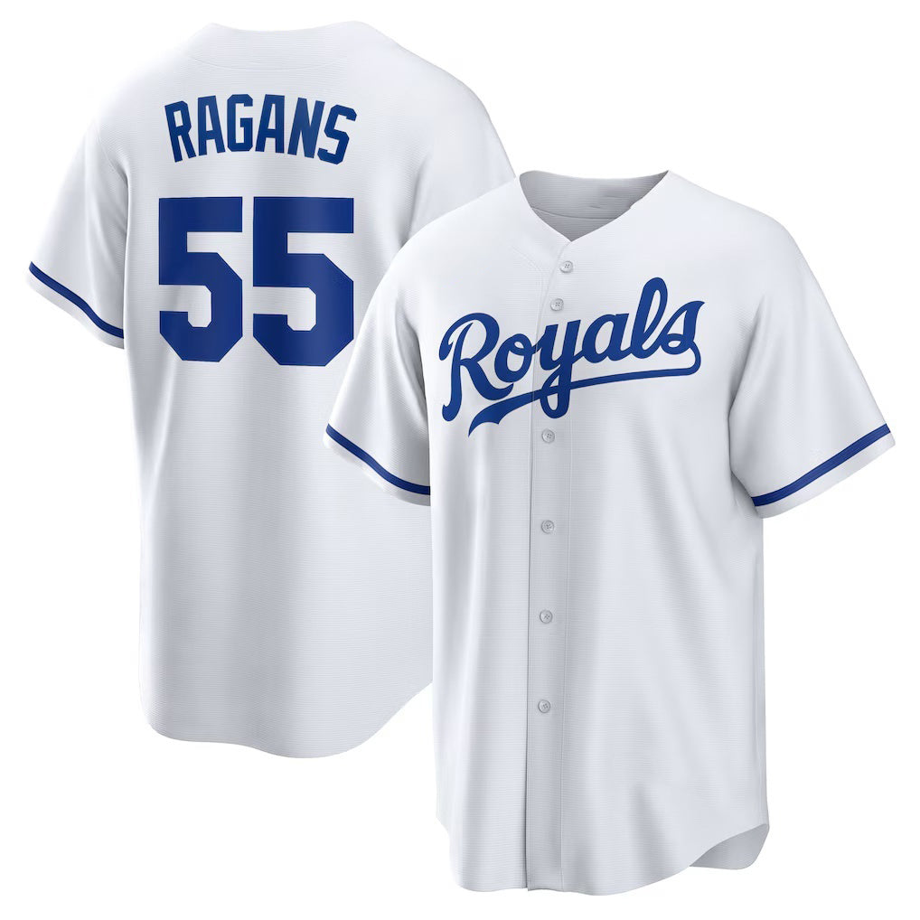Kansas City Royals #55 Cole Ragans White CONTON Home Replica Jersey