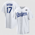 Los Angeles Dodgers #17 Shohei Ohtani White CONTON 2025 World Series Home Cool Base Stitched Jersey