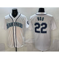 Seattle Mariners #22 Bryan Woo White CONTON Cool Base Stitched Jersey