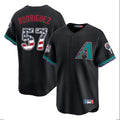 Arizona Diamondbacks #57 Eduardo Rodriguez Player Black CONTON USA 250 Fourth of July Home Game Stitched Jerseys
