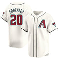 Arizona Diamondbacks #20 Luis Gonzalez Player Cream CONTON Limited Home Game Stitched Jerseys