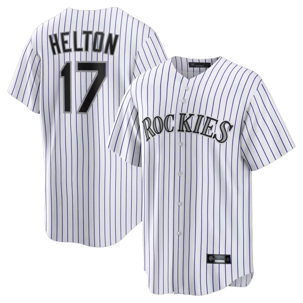 Colorado Rockies #17 Todd Helton Player White CONTON Game Home Stitched Jerseys