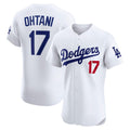 Los Angeles Dodgers #17 Shohei Ohtani White CONTON Home Elite Jersey