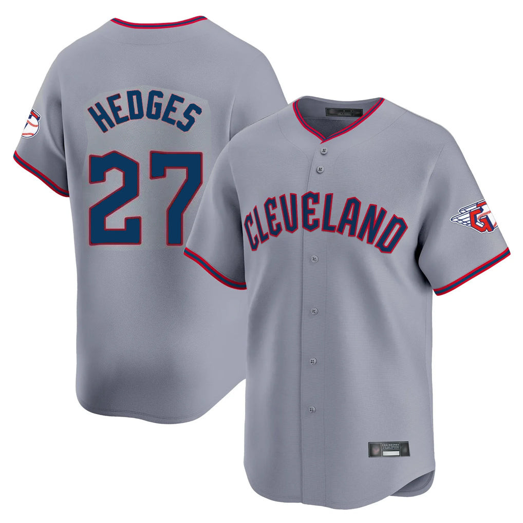 Cleveland Guardians #27 Austin Hedges Player Gray CONTON Road Limited Home Game Stitched Jerseys