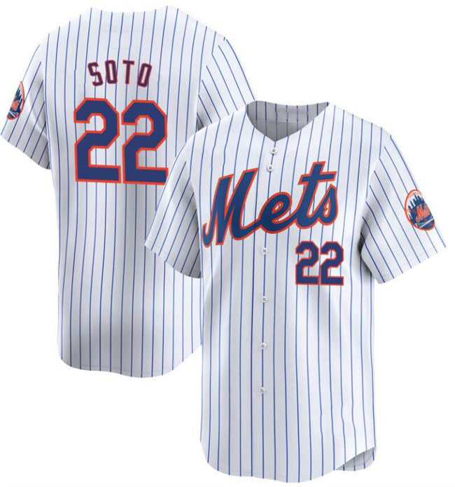 New York Mets #22 Juan Soto White CONTON Home Limited Stitched Jersey