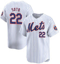 New York Mets #22 Juan Soto White CONTON Home Limited Stitched Jersey