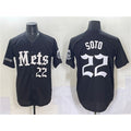 New York Mets #22 Juan Soto Black CONTON 'Gotham Gothic Edition' Vapor Premier Limited Stitched Jersey