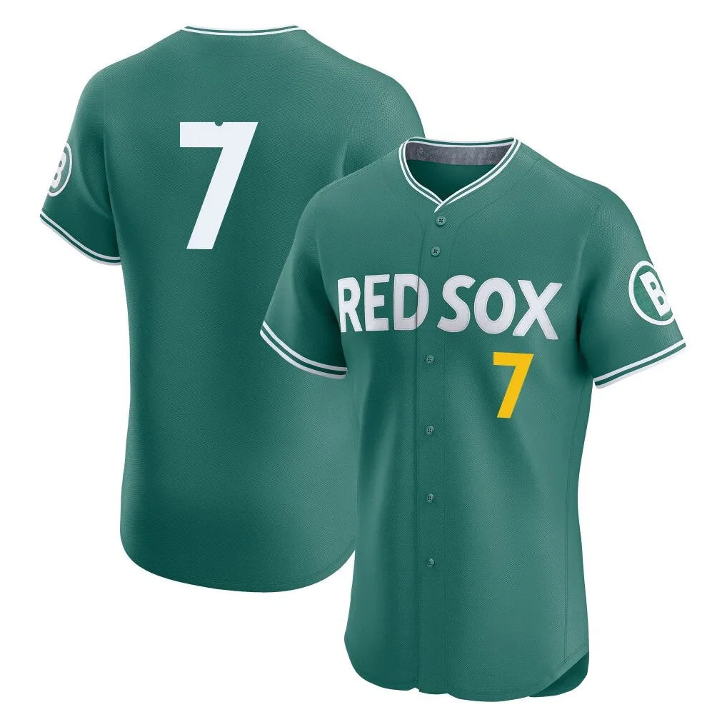 Boston Red Sox #7 Masataka Yoshida Player Green CONTON City Connect Limited Elite Home Game Stitched Jerseys1