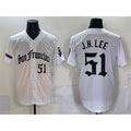 San Francisco Giants #51 Jung Hoo Lee White CONTON 'Gothic Fog Edition' Vapor Premier Limited Stitched Jersey