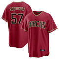 Arizona Diamondbacks #57 Eduardo Rodriguez Player Red CONTON Home Game Stitched Jerseys