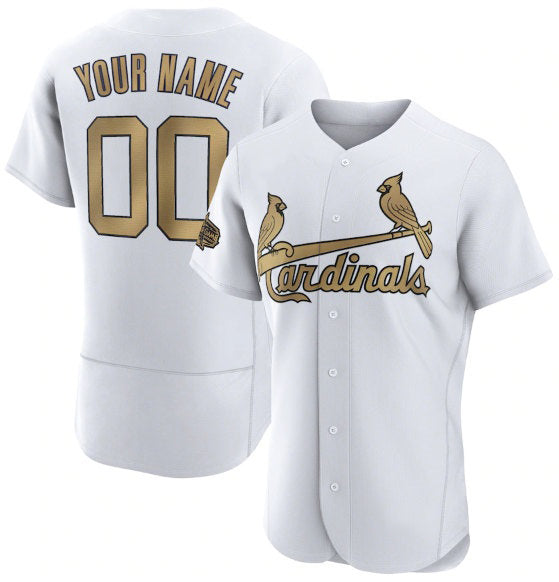 Custom St. Louis Cardinals Active Player White CONTON 2022 All-Star Flex Base Stitched Jersey