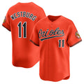 Baltimore Orioles #11 Jordan Westburg Orange CONTON 2025 2nd Alternate Limited Cool Base Stitched Jersey