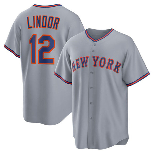 New York Mets #12 Francisco Lindor Gray CONTON 2025 Limited Stitched Jersey