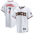 Arizona Diamondbacks #7 Corbin Carroll Player White CONTON USA 250 Fourth of July Home Game Stitched Jerseys