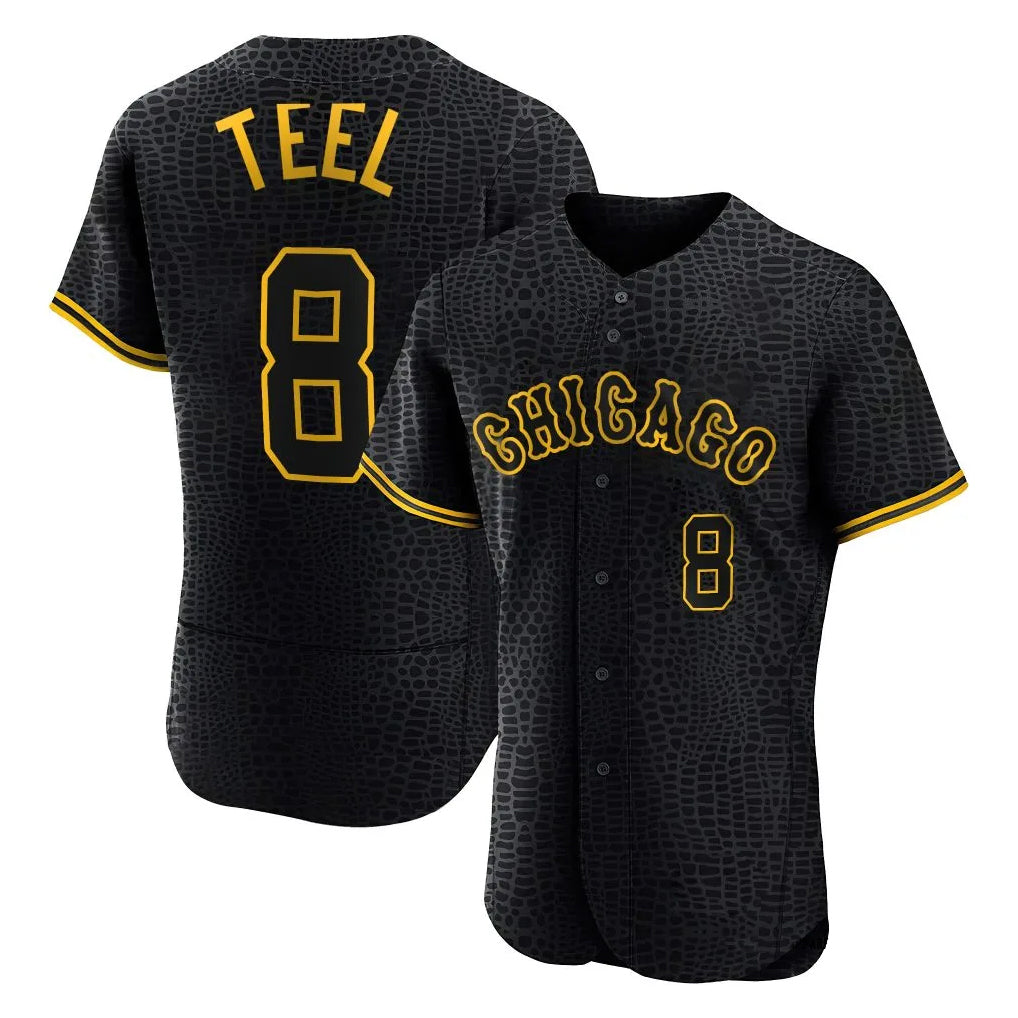 Chicago White Sox #8 Kyle Teel Player Black CONTON Snake Skin City Limited Elite Home Stitched Jerseys