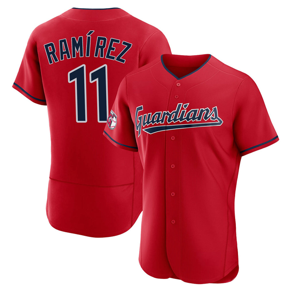 Cleveland Guardians #11 Jose Ramirez Player Red CONTON Limited Elite Home Stitched Jerseys