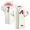 Arizona Diamondbacks #7 Corbin Carroll Player Cream CONTON USA 250 Fourth of July Home Game Stitched Jerseys