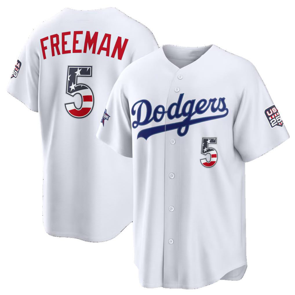 Los Angeles Dodgers #5 Freddie Freeman 2026 All-Star Edition Stars & Stripes White CONTON Stadium Jersey