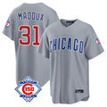 Chicago Cubs #31 Greg Maddux Player Gray CONTON 150th Anniversary Home Game Stitched Jerseys