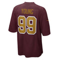 W.Football Team #99 Chase Young Burgundy CONTON Alternate Game Jersey