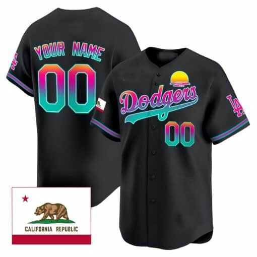 Custom Los Angeles Dodgers 2024 Los Angeles City Style Vapor Premier Limited Jersey ¨C Black CONTON