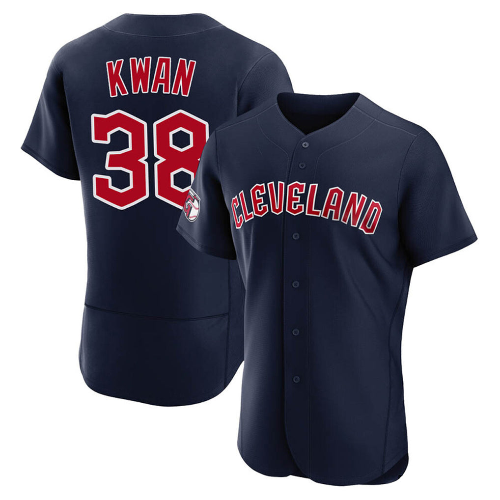 Cleveland Guardians #38 Steven Kwan Player Navy CONTON Limited Elite Home Stitched Jerseys