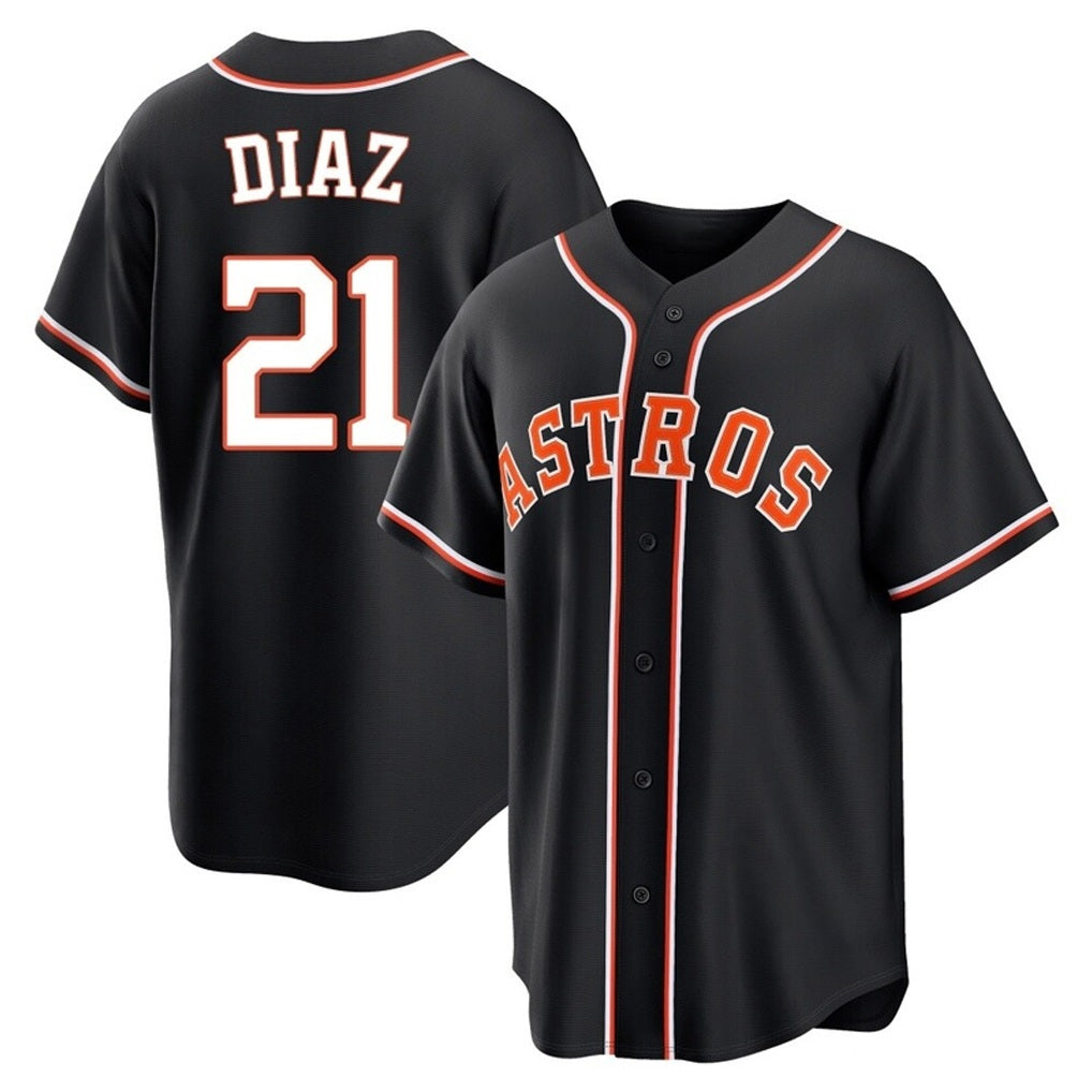 Houston Astros #21 Yainer Diaz Player Black CONTON Fashion Out Home Game Stitched Jerseys